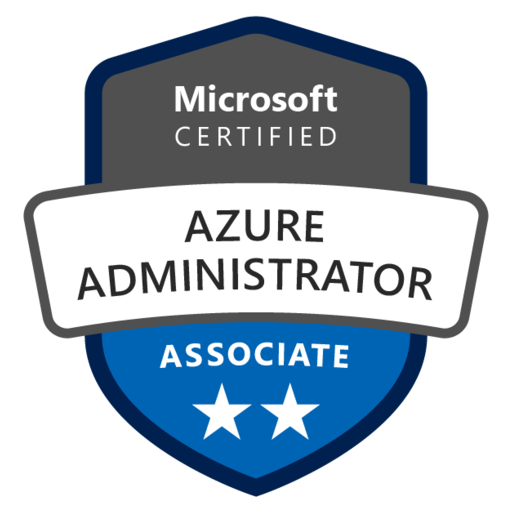 Azure Administrator Associate (AZ-104) certification badge