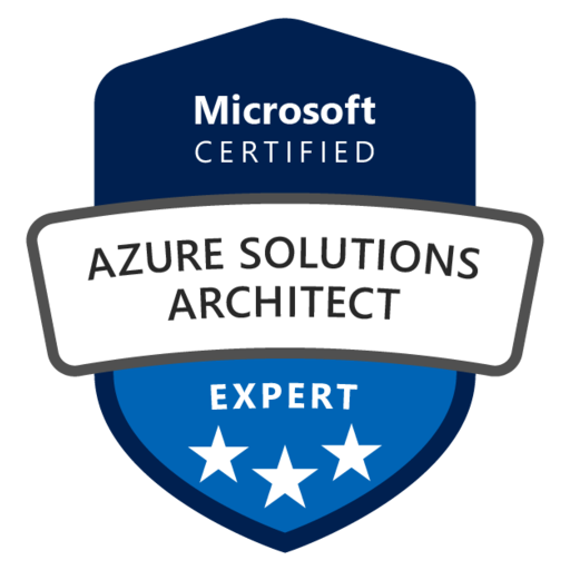 Azure Solutions Architect Expert (AZ-305) certification badge