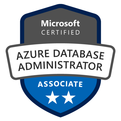 Azure Database Administrator Associate (DP-300) certification badge